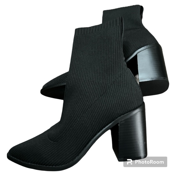 Stretch Knit Nixie boot bootie Steve by Steve Madden black 8 NEW - Picture 5 of 7